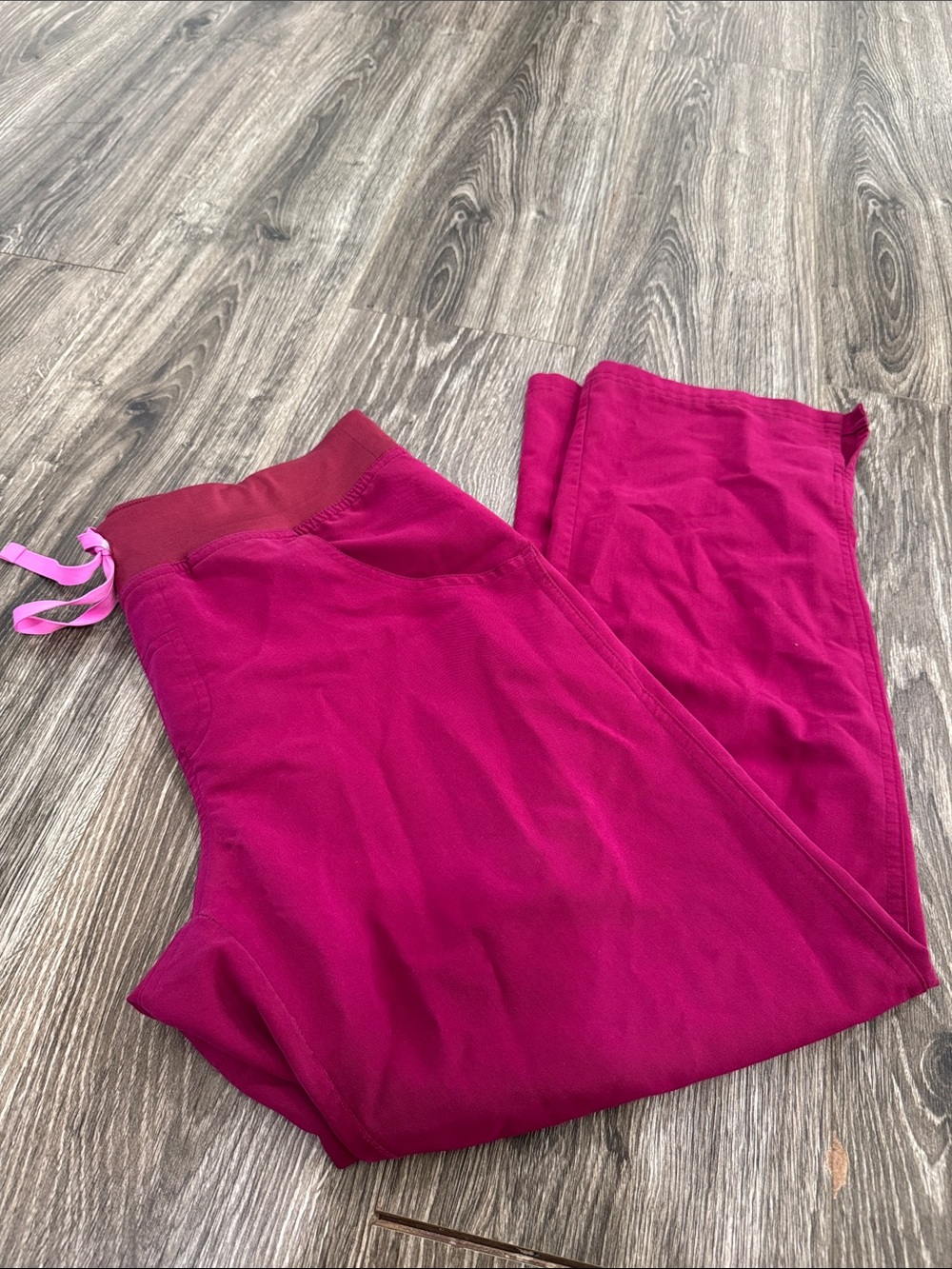 Wide leg figs scrub bottom